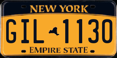 NY license plate GIL1130