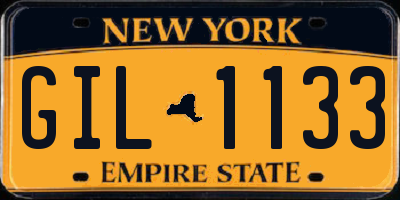 NY license plate GIL1133