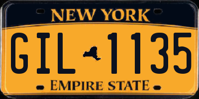 NY license plate GIL1135