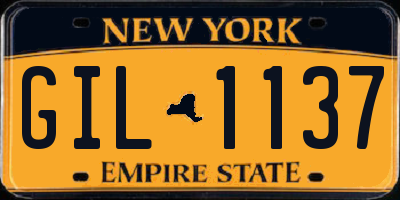 NY license plate GIL1137
