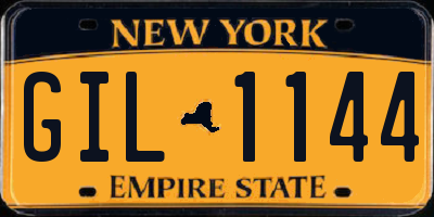 NY license plate GIL1144