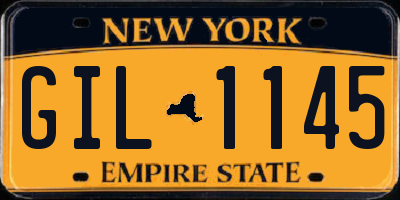 NY license plate GIL1145