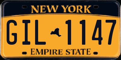 NY license plate GIL1147