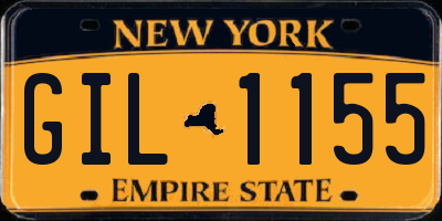 NY license plate GIL1155