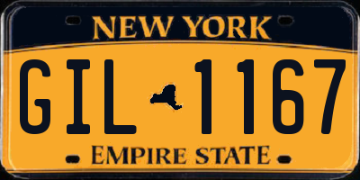 NY license plate GIL1167
