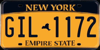 NY license plate GIL1172