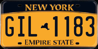 NY license plate GIL1183