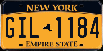 NY license plate GIL1184