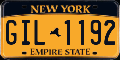 NY license plate GIL1192