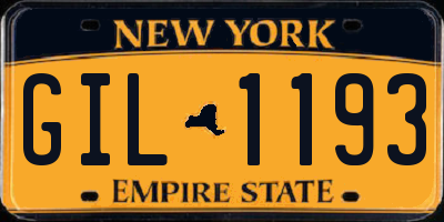 NY license plate GIL1193