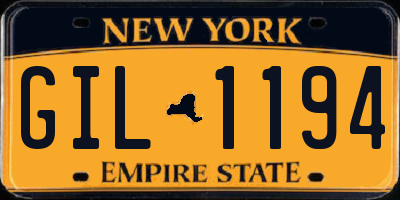 NY license plate GIL1194