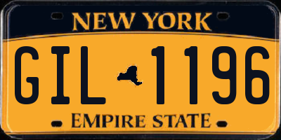 NY license plate GIL1196