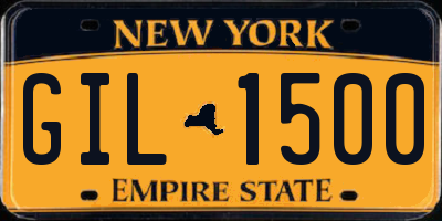 NY license plate GIL1500
