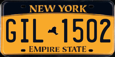 NY license plate GIL1502