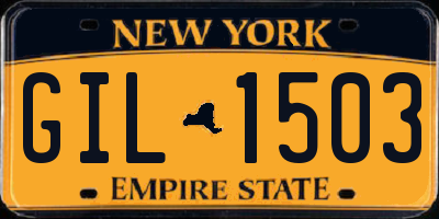 NY license plate GIL1503