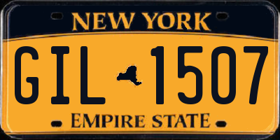 NY license plate GIL1507