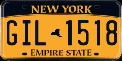 NY license plate GIL1518