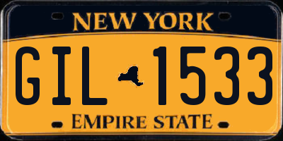 NY license plate GIL1533