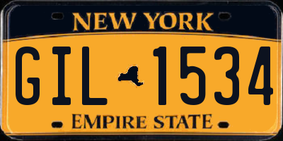 NY license plate GIL1534