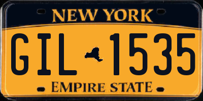 NY license plate GIL1535