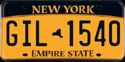 NY license plate GIL1540