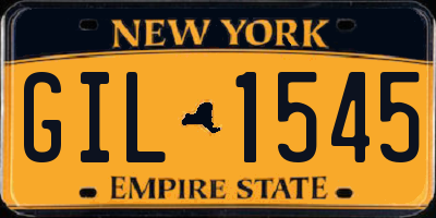 NY license plate GIL1545