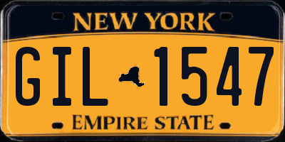 NY license plate GIL1547