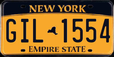 NY license plate GIL1554