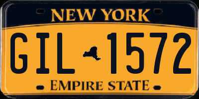 NY license plate GIL1572