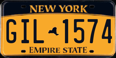 NY license plate GIL1574