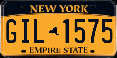 NY license plate GIL1575
