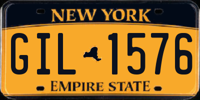 NY license plate GIL1576