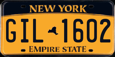 NY license plate GIL1602
