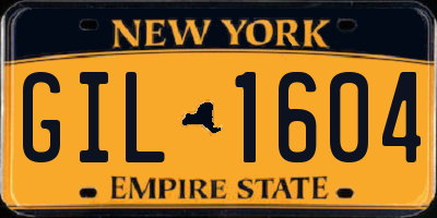 NY license plate GIL1604