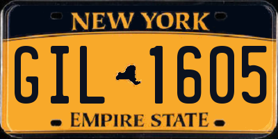 NY license plate GIL1605