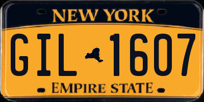 NY license plate GIL1607