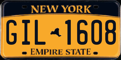 NY license plate GIL1608