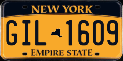NY license plate GIL1609