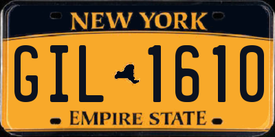 NY license plate GIL1610