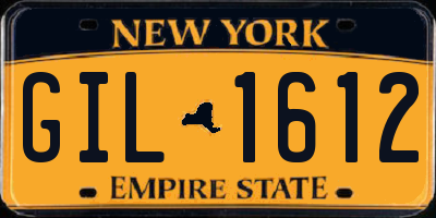 NY license plate GIL1612