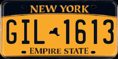 NY license plate GIL1613