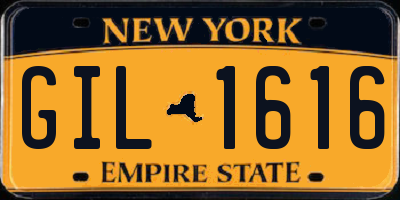NY license plate GIL1616