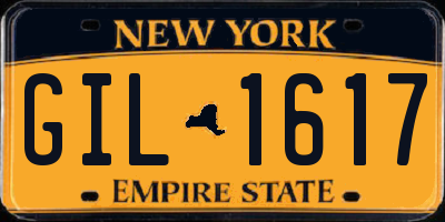NY license plate GIL1617