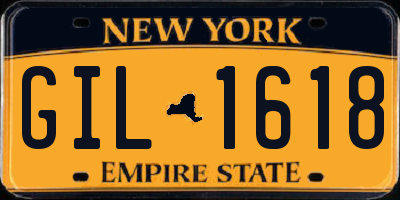 NY license plate GIL1618