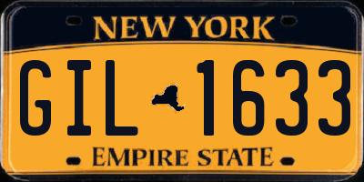 NY license plate GIL1633