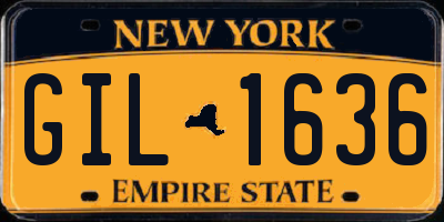 NY license plate GIL1636