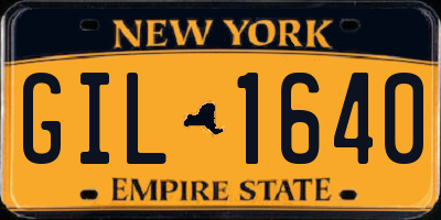 NY license plate GIL1640