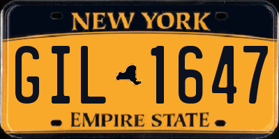 NY license plate GIL1647