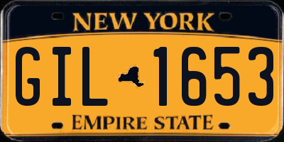 NY license plate GIL1653