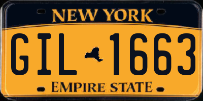 NY license plate GIL1663